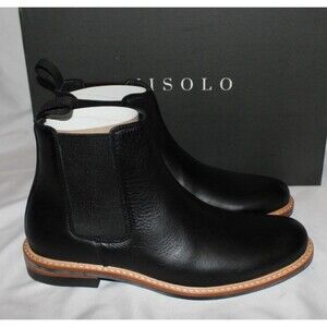 Nisolo Men's BLACK Marco Everyday Chelsea Leather Boots $268 NIB Sz 11.5